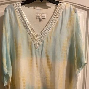 Belle France Soft Blue and White Top (Small)